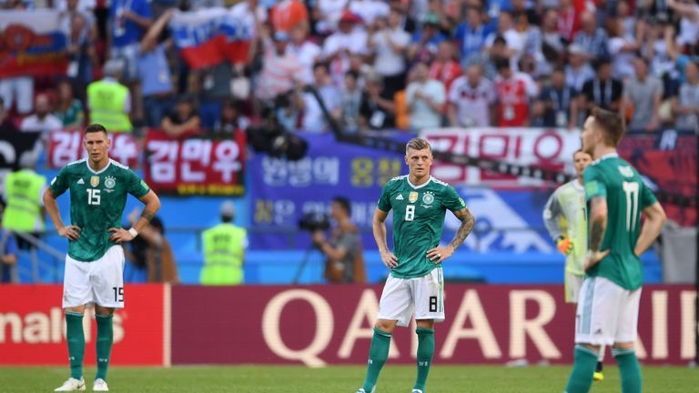 Historische Niederlage: Zum ersten Mal ist die deutsche Nationalmannschaft bei einer WM in der Vorrunde ausgeschieden. Beim 0:2 gegen Südkorea erreichte kein Spieler des DFB-Teams Normalform.
