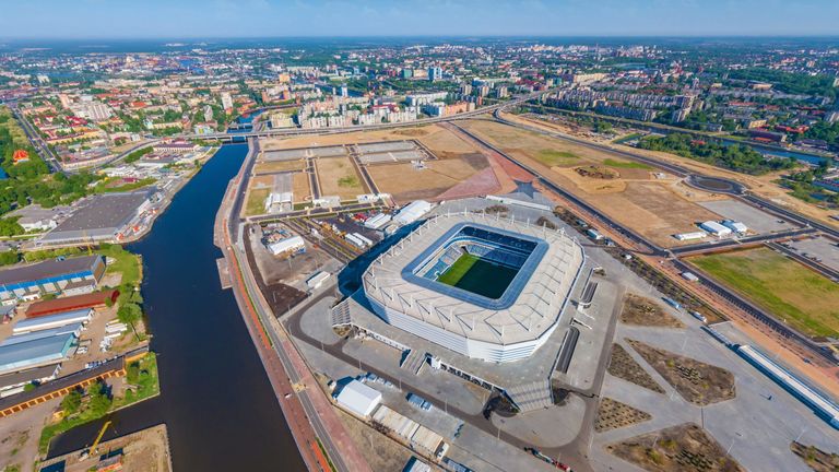 Das Kaliningrad-Stadion im gleichnamigen Kaliningrad bietet 35.212 Zuschauern Platz und ist damit das kleinste Stadion der WM.