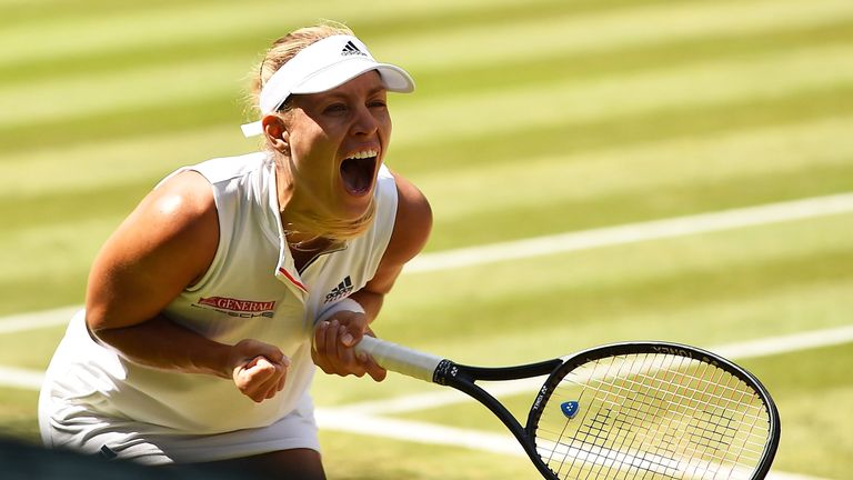 Angelique Kerber feiert nach einer Galavorstellung  gegen Serena Williams ihren ersten Wimbledon-Triumph.