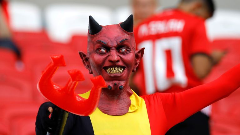 Der Rote Teufel hat es in Kasan ebenso ins Stadion geschafft wie ...