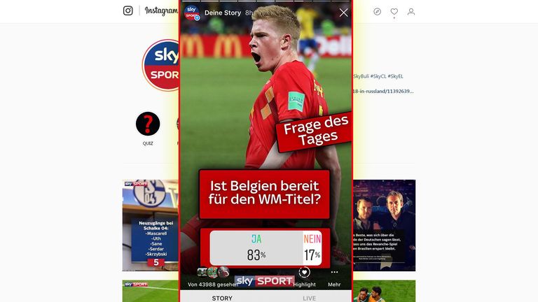 83 Prozent der User glauben an den WM-Titel für Belgien.
