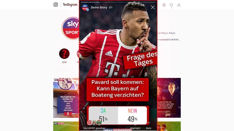 Soll Jerome Boateng beim FC Bayern bleiben? Die Sky User sind zwiegespalten. 