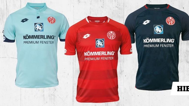 Die drei neuen Trikots von Mainz 05. (Bildquelle: shop.mainz05.de)
