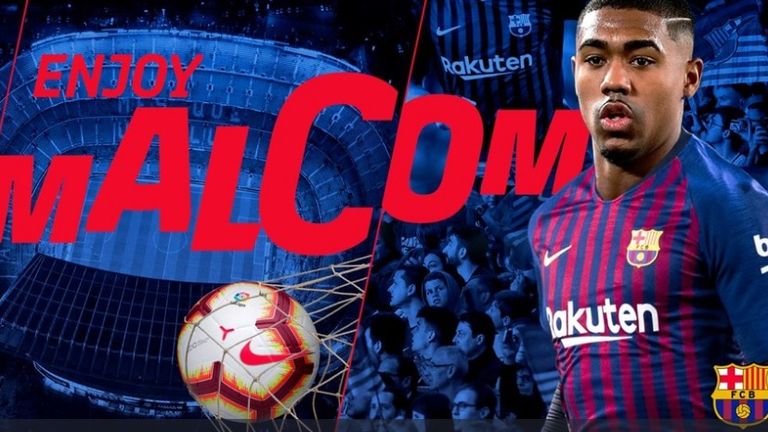 Malcom wechselt von Girondins Bordeaux zum FC Barcelona. Quelle: fcbarcelona.com