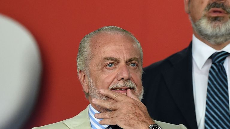 Neapel-Präsident Aurelio De Laurentiis, ließ seinem Ärger freien Lauf.