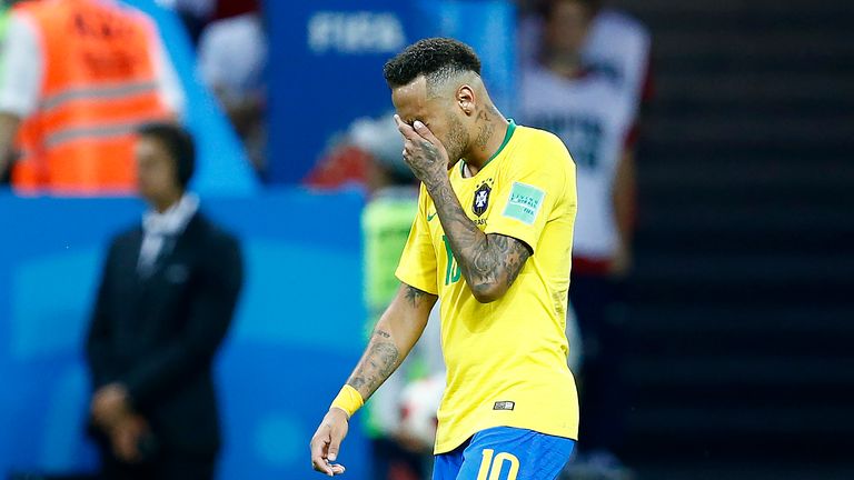 Neymar scheidet mit Brasilien im Viertelfinale der Weltmeisterschaft 2018 aus.