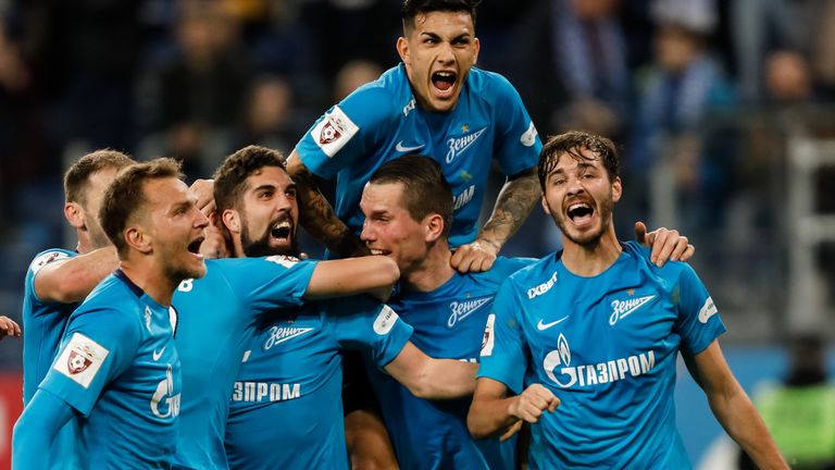 7. Premier Liga (Russland) - die wertvollsten Teams: Zenit St. Petersburg (149,85 Millionen Euro), Spartak Moskau (124,90 Millionen Euro)