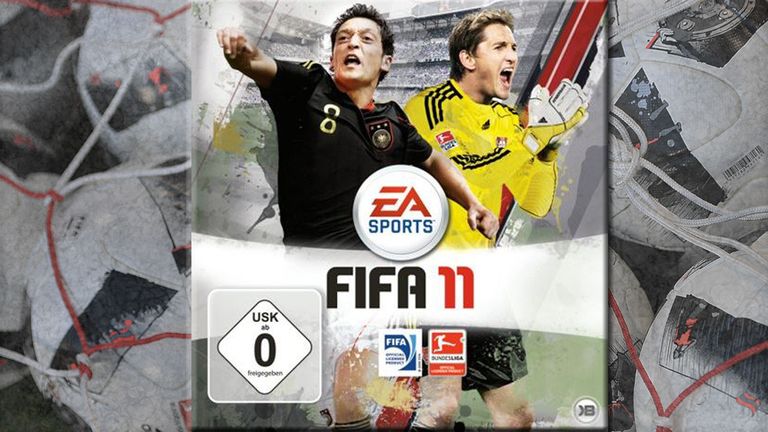 2010/11: Ein deutsches Duo: Die beiden Ex-Nationalspieler Mesut Özil und Keeper Rene Adler. Quelle: EA SPORTS