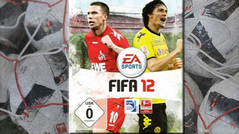 2011/12: Lukas Podolski und Mats Hummels zieren als deutsches Duo das Cover für FIFA 12. Quelle: EA SPORTS