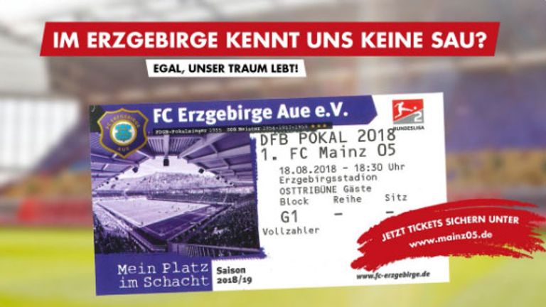Mainz 05 reagiert humorvoll auf den Namenspatzer von Erzgebirge Aue.