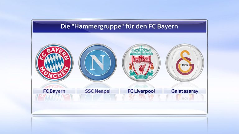 Möglich ist aber auch ein Aufeinandertreffen mit dem SSV Neapel um Ex-Trainer Carlo Ancelotti. In Topf drei ist der FC Liverpool der schwerstmögliche Gegner, in Topf vier wartet zudem noch der türkische Meister Galatasaray.