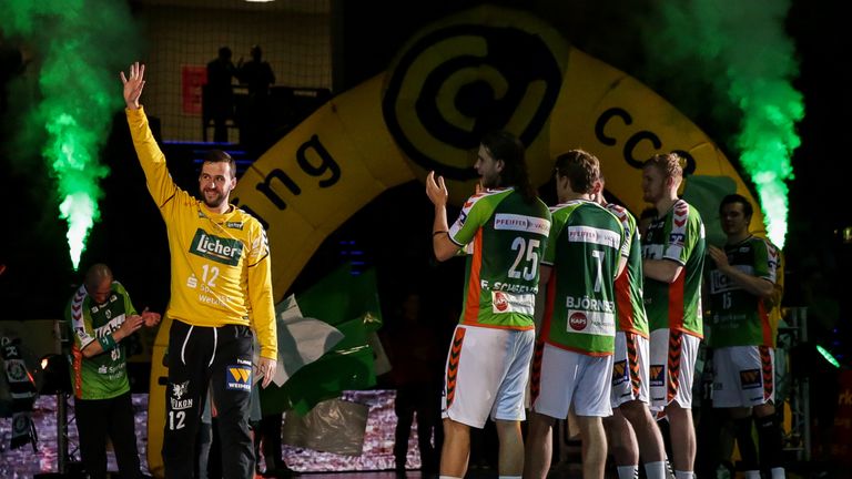 Neu-Flensburg Keeper Benjamin Buric. Der Bosnier kommt von Wetzlar in de Norden und gilt mit Bergerud als absolutes Top-Duo.