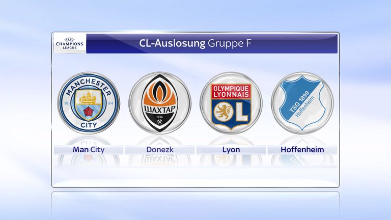 Die TSH Hoffenheim bekommt es mit Manchester City, Donezk und Lyon zu tun.