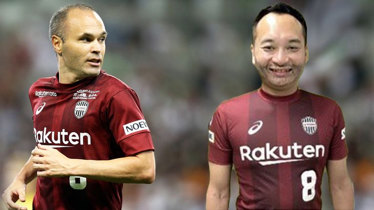 Andres Iniesta und sein japanischer Doppelgänger