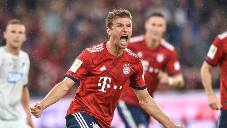 Thomas Müller köpft den FC Bayern gegen Hoffenheim in Führung.