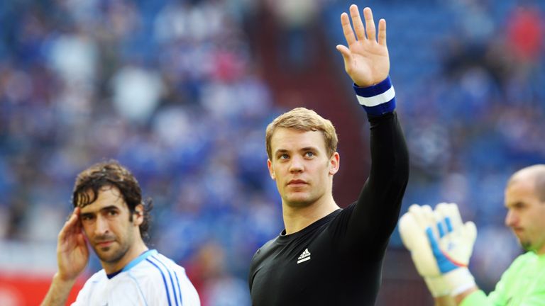 during the Bundesliga match between FC Schalke 04 and FSV Mainz 05 at Veltins Arena on May 7, 2011 in Gelsenkirchen, Germany.