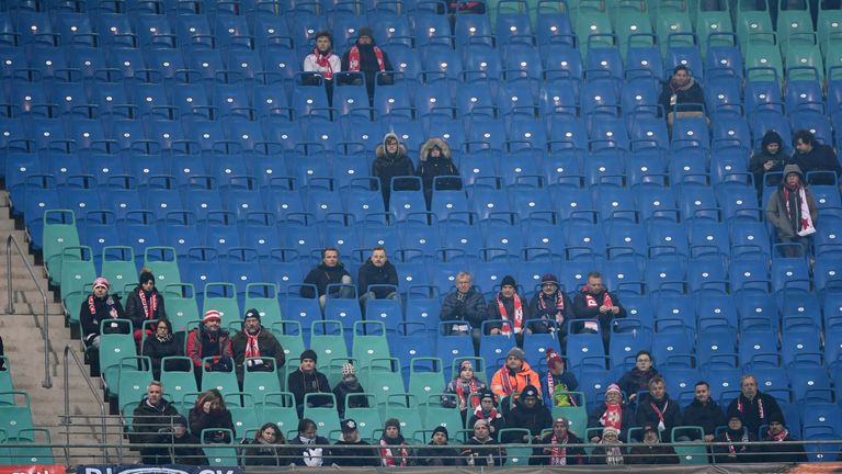 In der Europa League blieben schon in der vergangenen Saison viele Fans von RB Leipzig den Spielen fern.