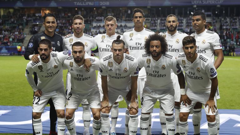 Real Madrids Startelf im Supercup gegen Atletico: Navas, Ramos, Kroos, Varane, Benzema, Casemiro, Isco, Carvajal, Bale, Marcelo, Isco.
