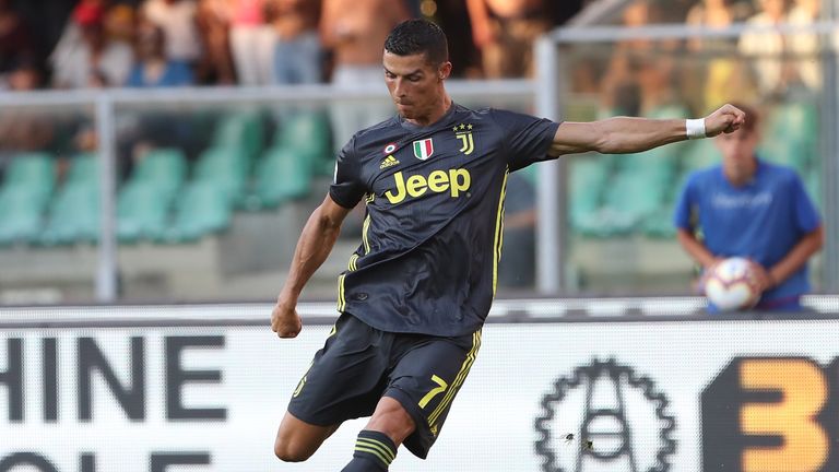 Cristiano Ronaldo in seinem ersten Saisonspiel für Juventus Turin.