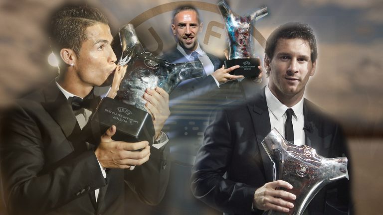 Cristiano Ronaldo, Franck Ribery und Lionel Messi wurden bereits zum ''UEFA Player of the Year'' ausgezeichnet.