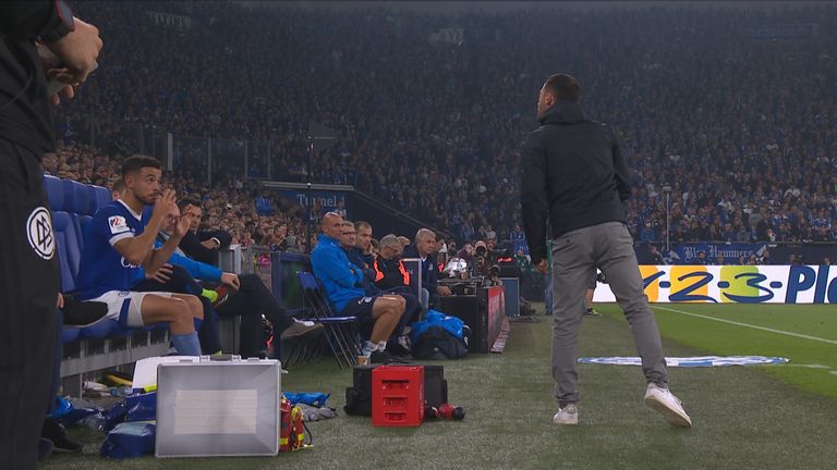 Di Santo und Tedesco kommen sich an der Trainerbank in die Haare.