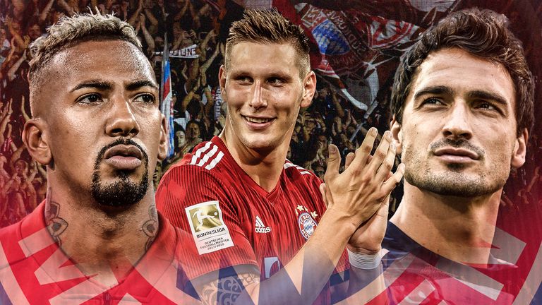 Jerome Boateng, Niklas Süle und Mats Hummels (von links nach rechts) sind die Innenverteidiger des FC Bayern München.