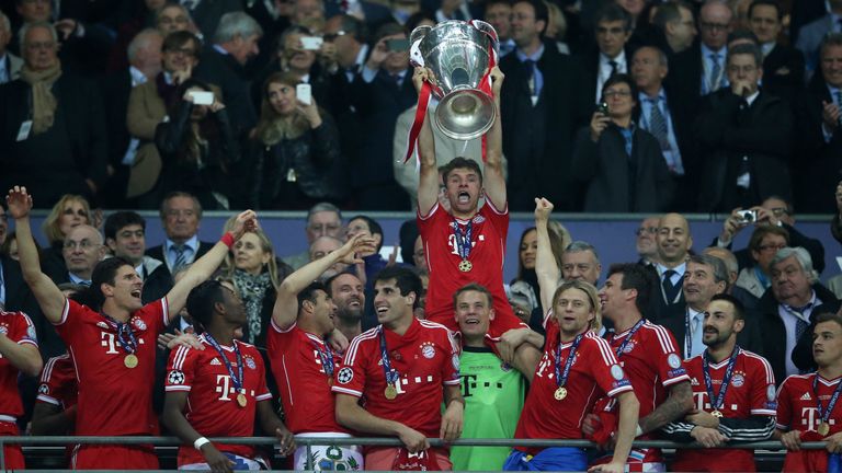 Den bisher größten Erfolg mit dem FC Bayern feiert Müller 2013 mit den Gewinn des Champions-League-Titels.