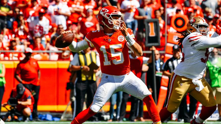 Rookie-Quarterback Patrick Mahomes von den Kansas City Chiefs hält einen Rekord in der NFL.