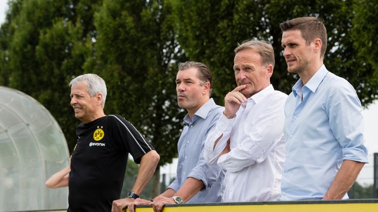 Favre, Zorc, Watzke und Kehl bilden seit der neuen Saison das starke Gespann in der Führungsebene des BVB.
