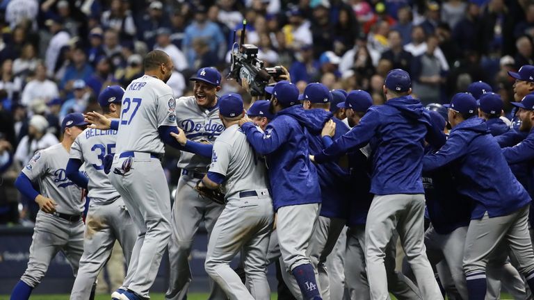 Die Los Angeles Dodgers feiern erneut den Einzug in die World Series.