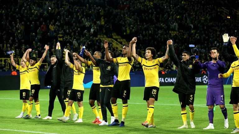 Borussia Dortmund freut sich über eine makellose Bilanz in der Champions League.