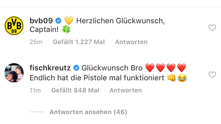 Der BVB gratuliert klassisch, Kevin Großkreutz garniert seine Glückwünsche mit einem bissigen Kommentar.
