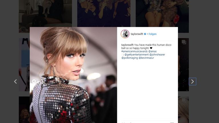 Platz 8: Taylor Swift - 112 Millionen Follower (Quelle: instagram.com/taylorswift)