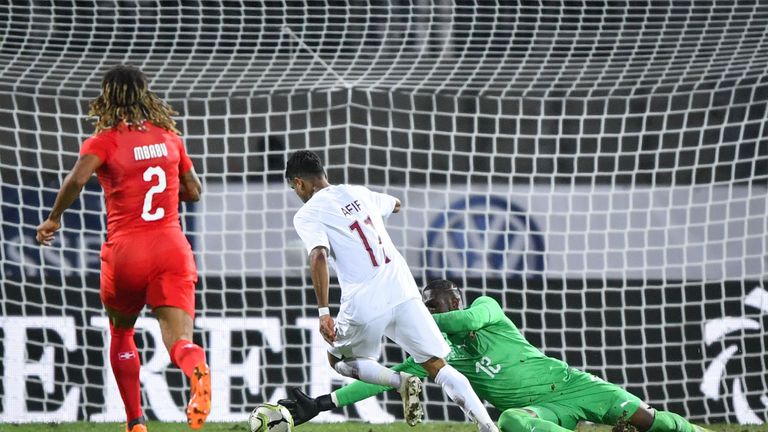 Akram Afif erzielt für Katar den 1:0-Siegtreffer