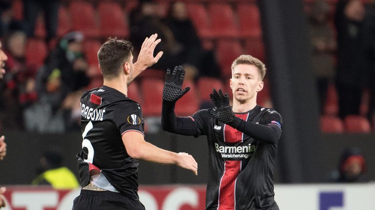 Bayer Leverkusen trifft gegen Rasgrad kurz vor Schluss noch zum Remis und verteidigt damit die Tabellenführung.