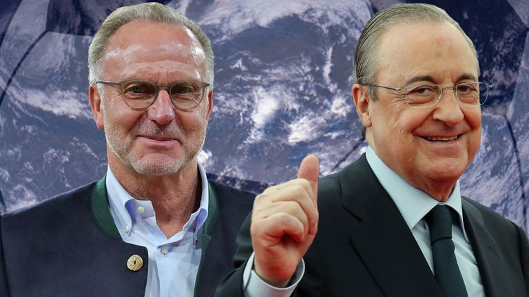 Karl-Heinz Rummenigge und Florentino Perez sollen mit ihren Klubs an einer Super League gearbeitet haben.