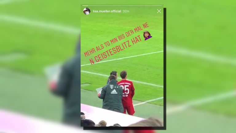 Lisa Müller, die Ehefrau von Thomas Müller, ledert bei Instagram gegen Bayern-Coach Niko Kovac. (Quelle: www.instagram.com/lisa.mueller.official) 