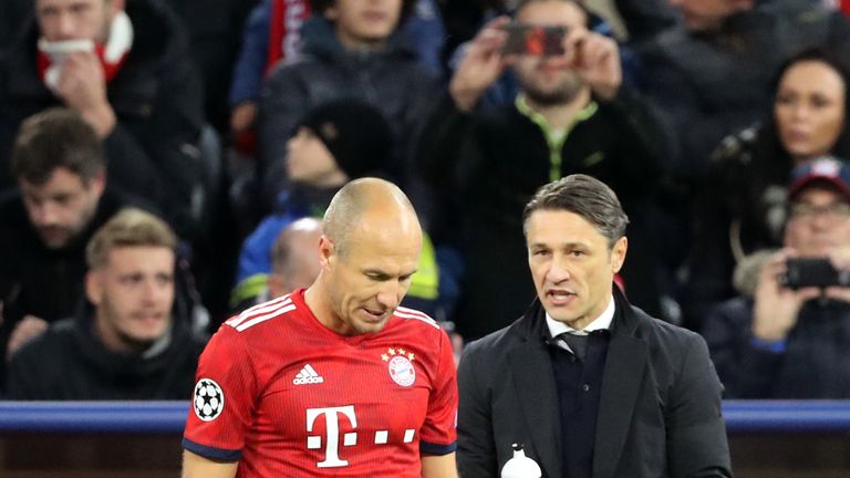 Niko Kovac (r.) kann wieder auf Arjen Robben (l.) zurückgreifen.