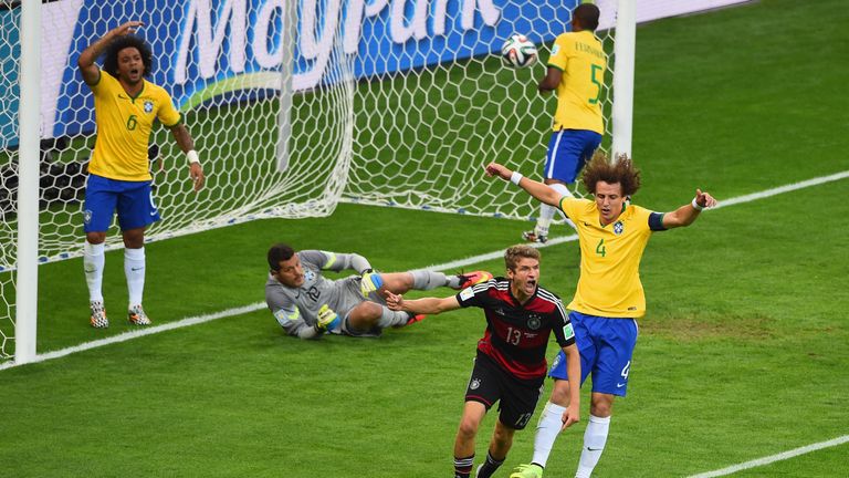 Dosenöffner: Beim 7:1 im Halbfinale gegen Gastgeber Brasilien erzielt Müller das 1:0.