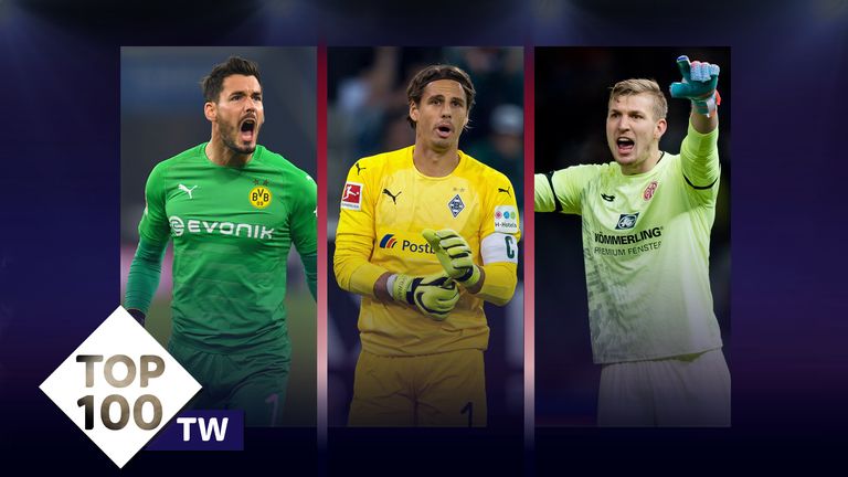 Roman Bürki, Yann Sommer und Robin Zentner (v.l.n.r.) schaffen es in die Top 10 der besten Torhüter der Bundesliga-Hinrunde. 