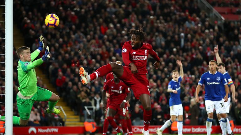 Divock Origi erzielt den Siegtreffer für den FC Liverpool.