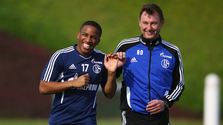 during a training session of Schalke 04 at the ASPIRE Academy for Sports Excellence on January 5, 2012 in Doha, Qatar.  (Photo by Alex Grimm/Bongarts/Getty Images)