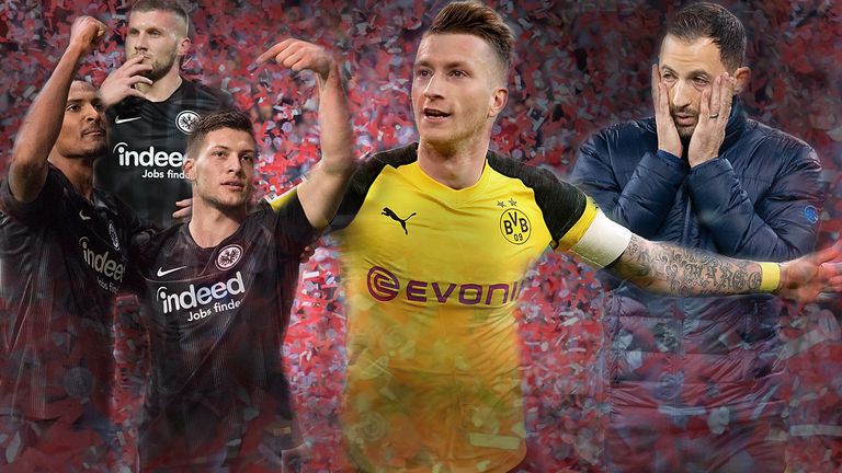 Frankfurts Sturm-Trio, Marco Reus und Domenico Tedesco - das sind die Tops und Flops der Hinrunde.