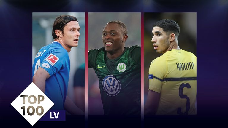 Nico Schulz, Jerome Roussillon und Achraf Hakimi (v.l.n.r.) schaffen es in die Top 10 der besten Linksverteidiger der Bundesliga-Hinrunde. 