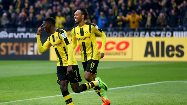 Dembele und Aubameyang gingen gemeinsam für den BVB auf Torjagd.
