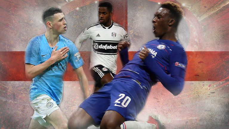 Phil Foden (v.l.n.r.), Ryan Sessegnon und Callum Hudson-Odoi zählen zu Englands goldener Generation.