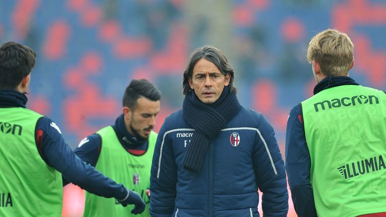 Filippo Inzaghi belegte mit dem FC Bologna den drittletzten Tabellenplatz in der Serie A.
