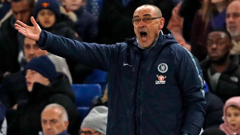 Chelsea-Coach Maurizio Sarri kritisiert seine Mannschaft nach der Niederlage gegen Arsenal heftig. 