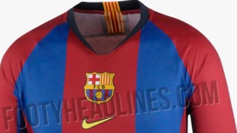 So soll das Barca-Trikot für den Clasico aussehen (Bildquelle: footyheadlines.com)