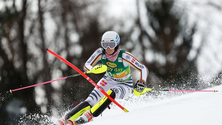 Christina Geiger konnte im Slalom einen Rang unter den besten Zehn ergattern.